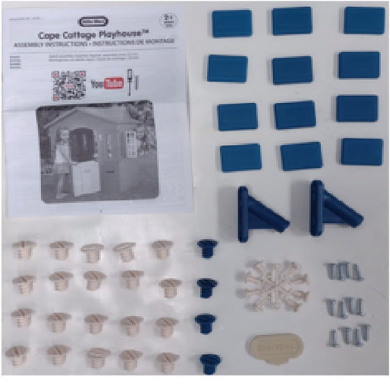 HARDWARE PACK: Cream Spacer, Screw Cream, Screw Blue, Roof Lock Blue, Pan Head Screws
