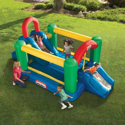 Jump 'n Double Slide Bouncer with double slide action 