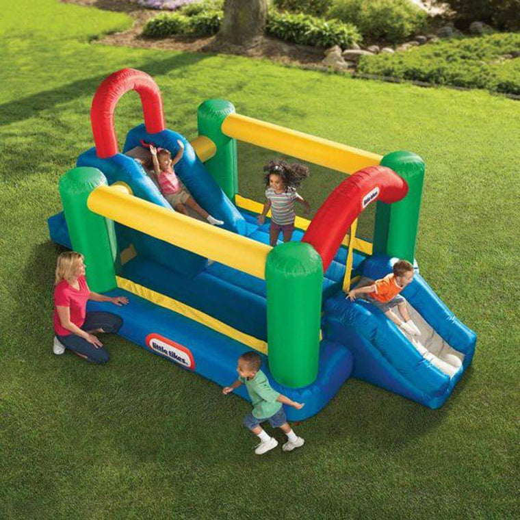 Jump 'n Double Slide Bouncer with double slide action 