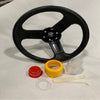 Steering Wheel (N) with Retaining Clip, O-Ring, Horn, Horn Bellows, Yellow Base
