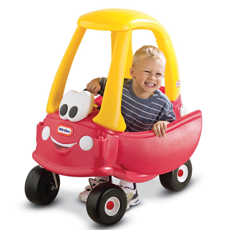 Cozy Coupe® 30th Anniversary Edition  showing functional door with boy inside coupe