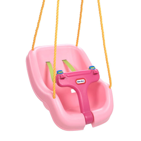Adjustable straps hold baby securely in place
