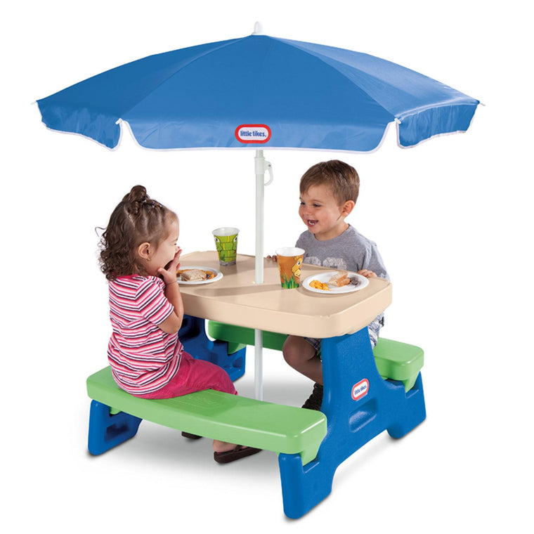 Easy Store Jr. Play Table with Umbrella seats up to 4 kids