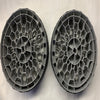 Set of 4 Wheels Grey Rim and Black Tread with Tophats and Tool to Assemble